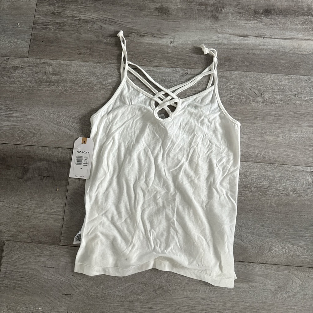 Roxy White Strappy Camisole Top